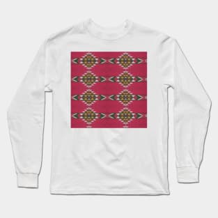 Textured Navajo Pattern Long Sleeve T-Shirt